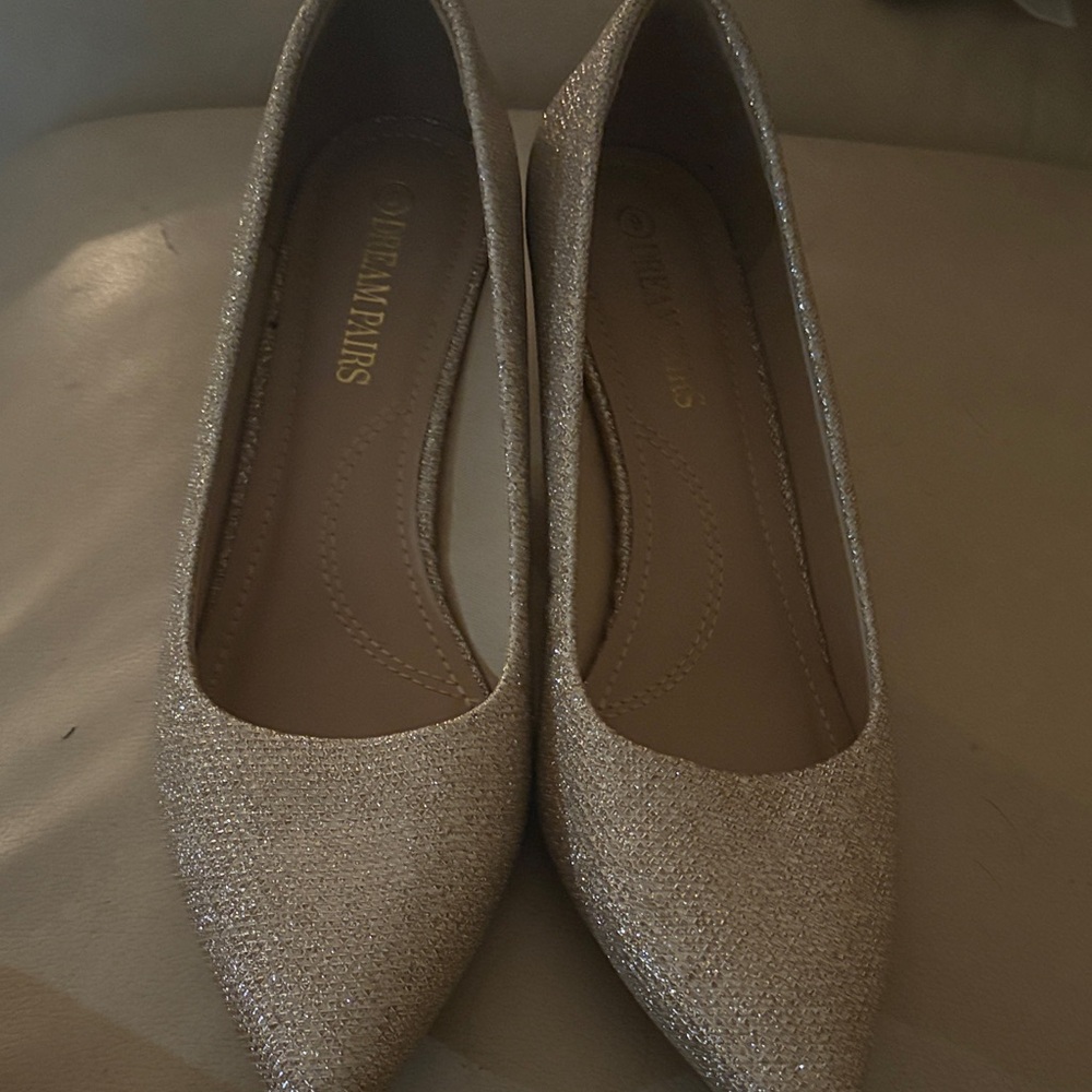 Elegant Champagne Glitter heels